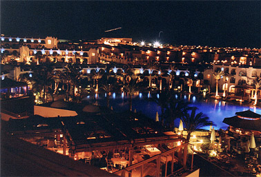 Hotel in Sharm El Sheik bei Nacht