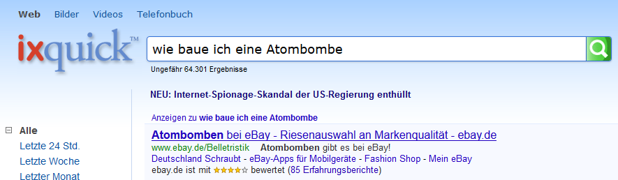 Atombomben bei eBay